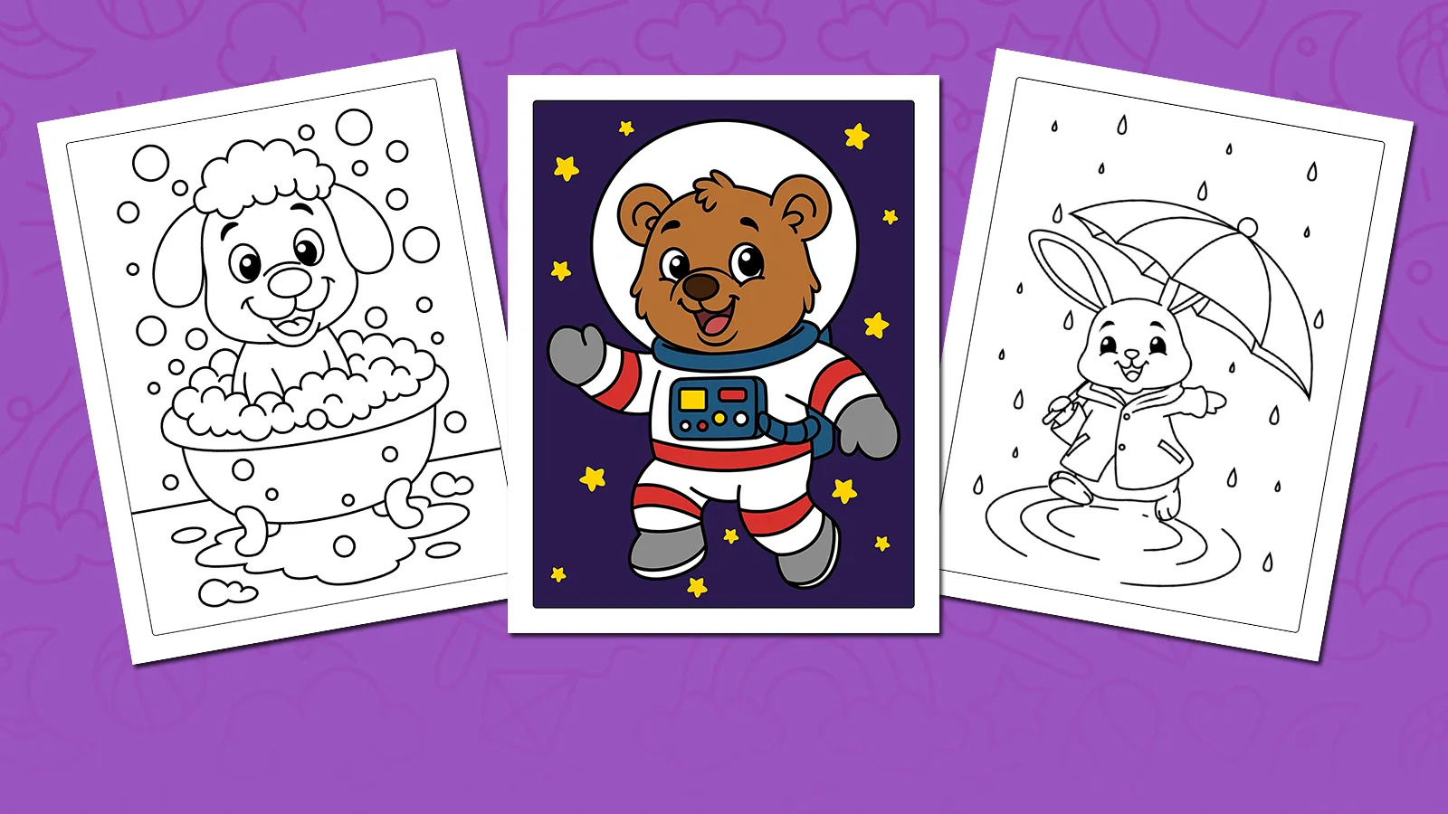 Animal coloring pages for kids