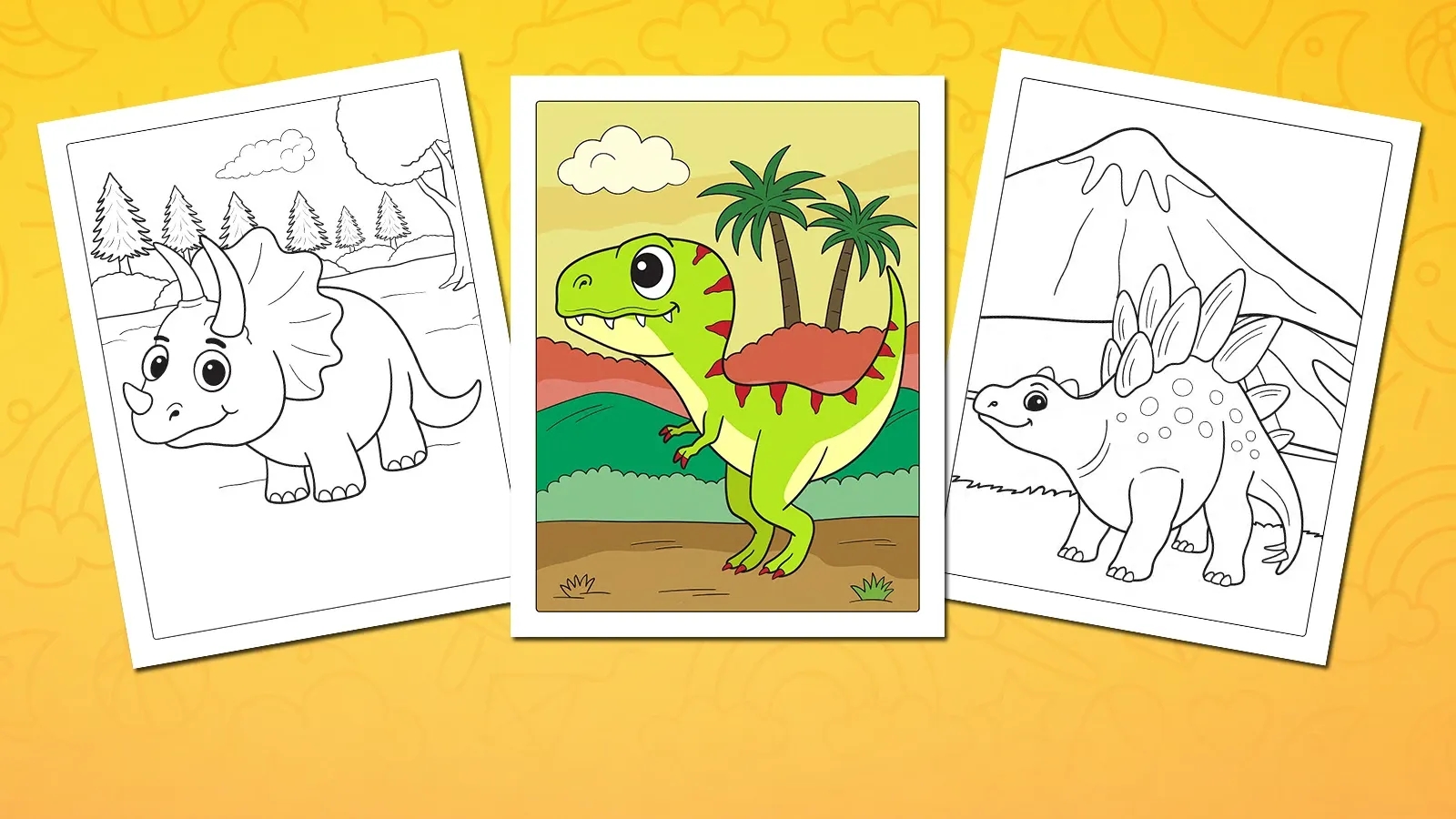 Dinosaur coloring pages for kids