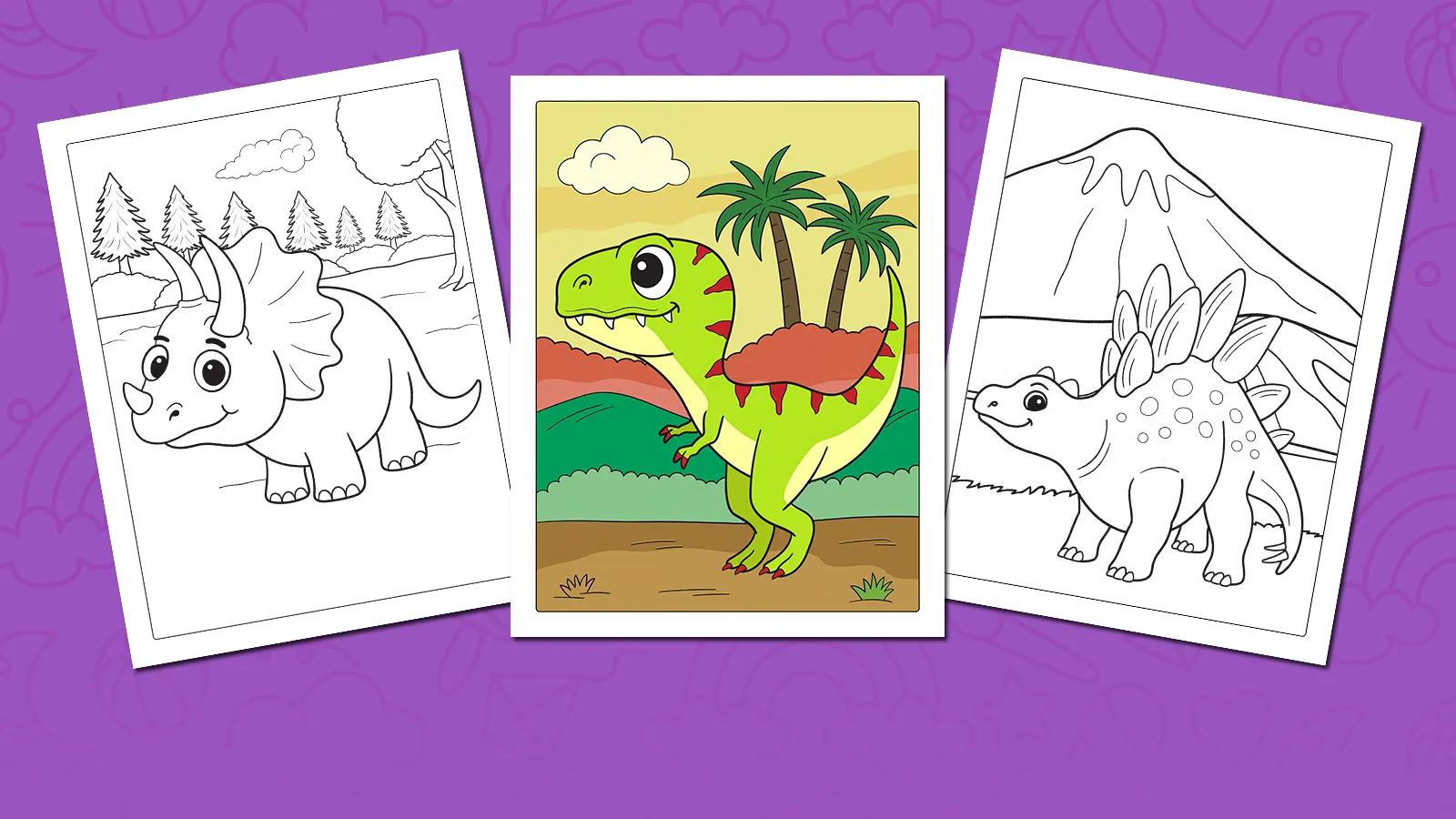 Dinosaur coloring pages for kids