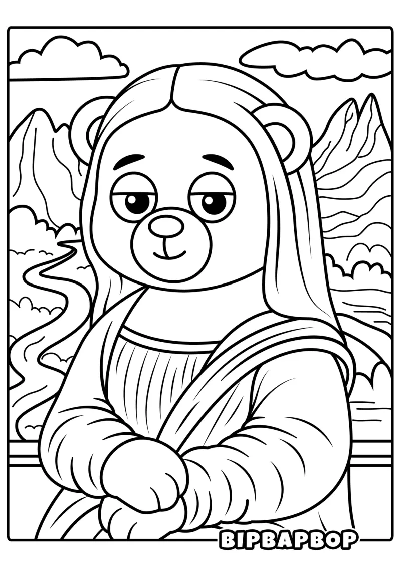 A Mona Lisa bear