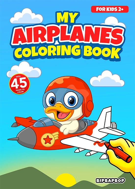 A group of cute baby animals including a baby monkey with a pacifier in its mouth, a baby bear, a baby deer and a baby giraffe with the title my baby animals coloring book