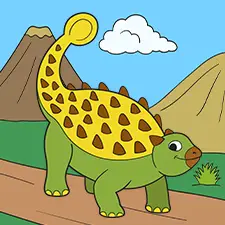 Ankylosaurus Coloring Page For Kids