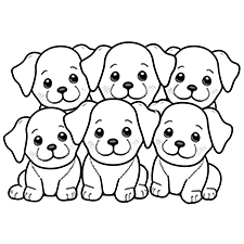 Cute Puppy Coloring Page