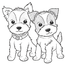 Easy Terrier Coloring Page