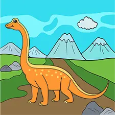 Diplodocus Coloring Pages For Kids