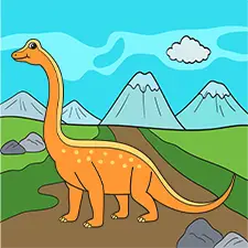 Diplodocus Colouring Pages