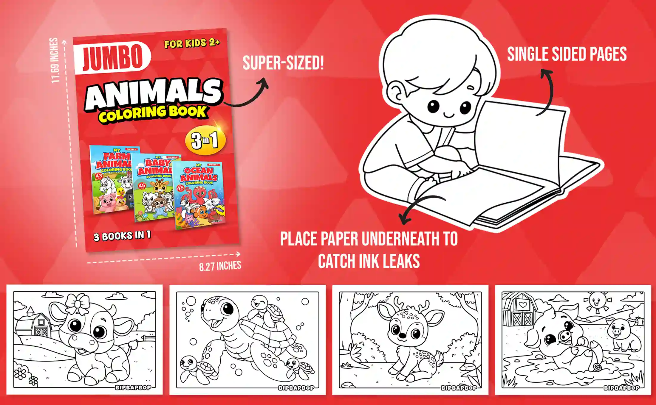 super sized jumbo animal coloring pages