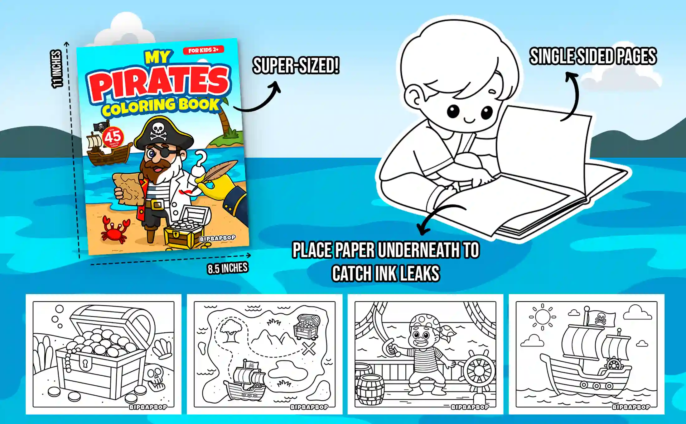 super sized pirate coloring pages
