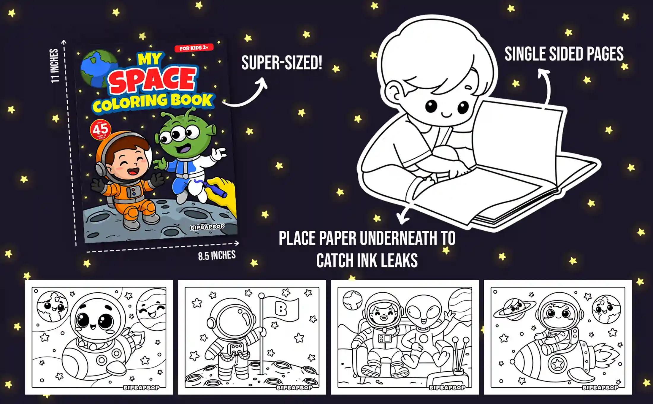 super sized space coloring pages