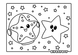 A starfish astronaut amongst the stars