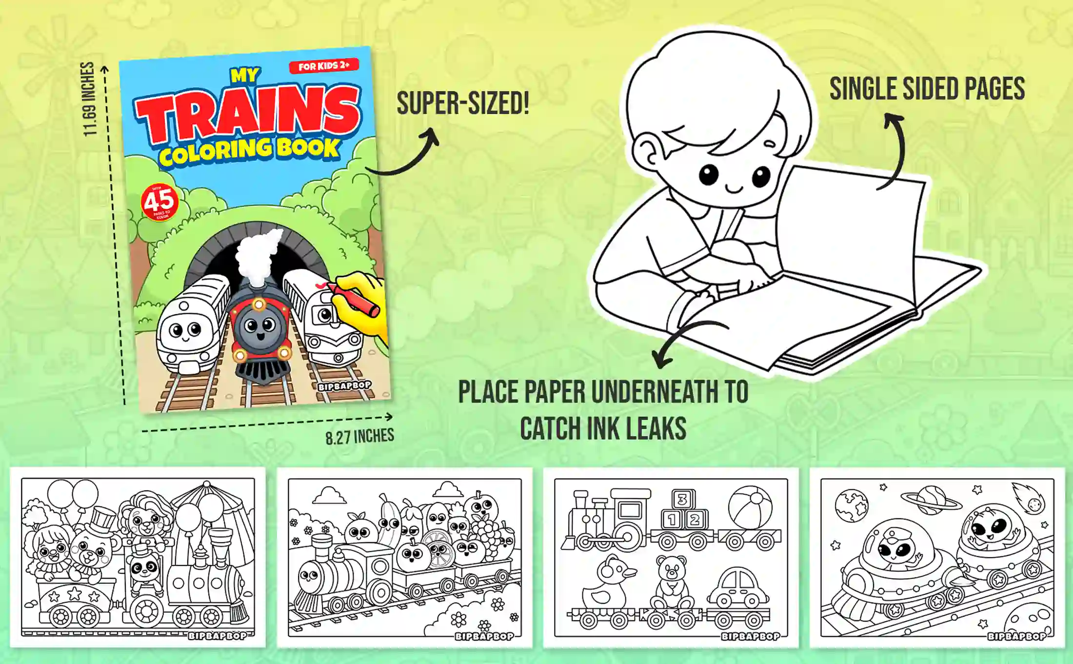 super sized train coloring pages