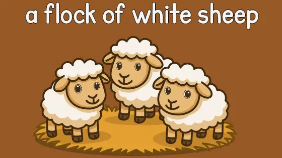A Flock of White Sheep Printable