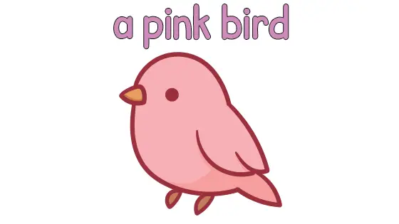 A Pink Bird Coloring Page