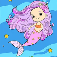 Adorable Baby Mermaid Printable