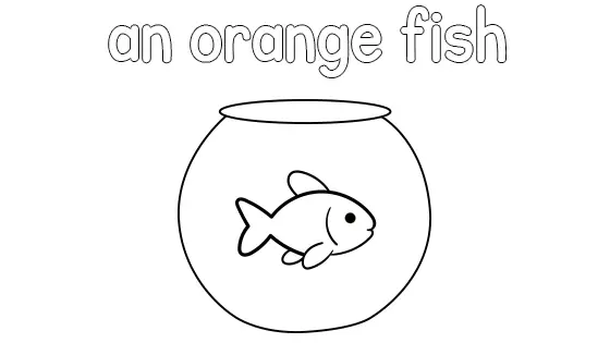 An Orange Fish Coloring Page