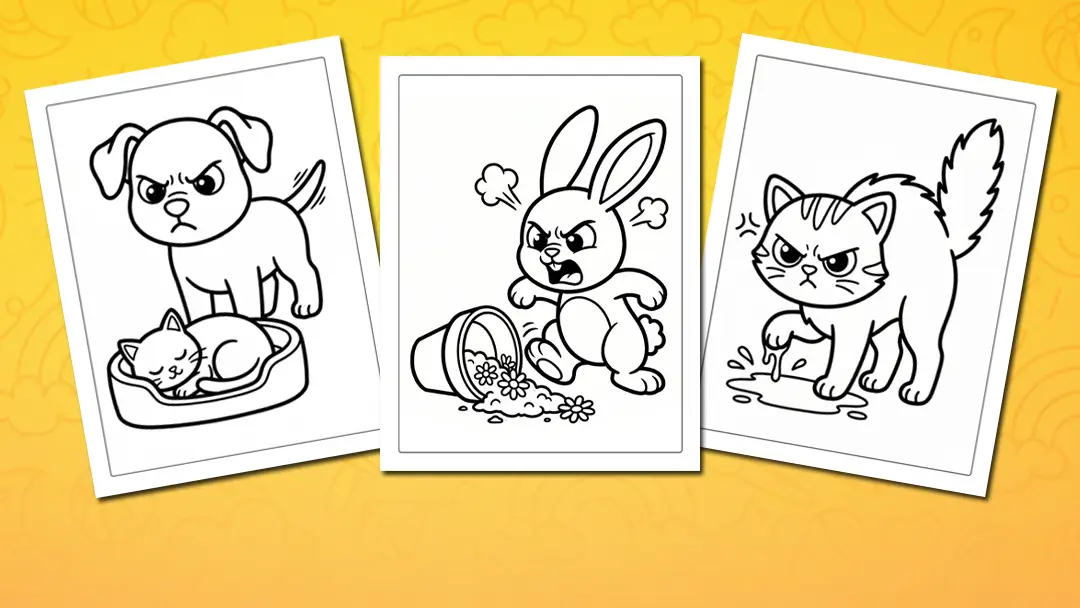 Angry coloring pages for kids — free printables for exploring big feelings