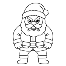 Angry Santa Coloring Page