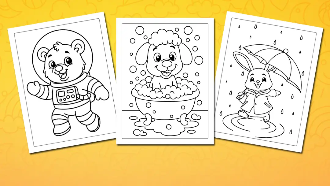 Animal coloring pages for kids