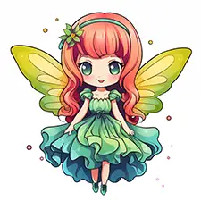 Anime Fairy Coloring Page