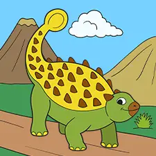 Ankylosaurus Colouring Pages For Kids