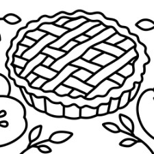 Apple Pie Coloring Page