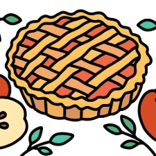 Apple Pie Coloring Page