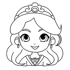 Princess In A Kimono Printable Black & White