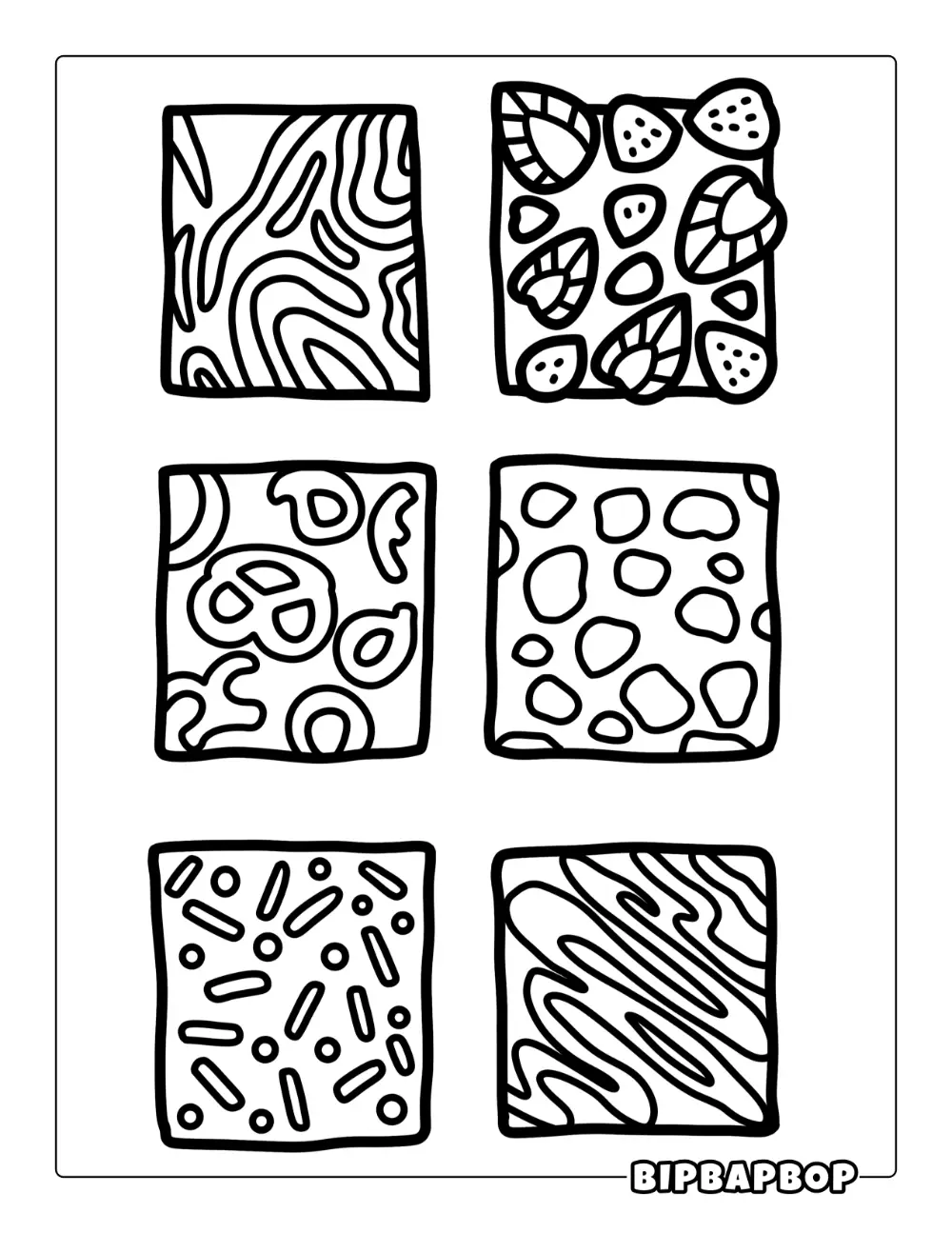 Assorted Brownies Coloring Page