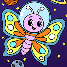 Astronaut Butterfly Printable