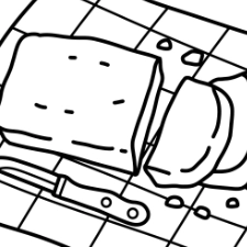 Banana Bread Coloring Page