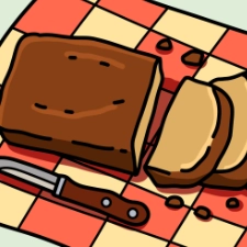 Banana Bread Coloring Page