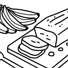 Banana Loaf Coloring Page