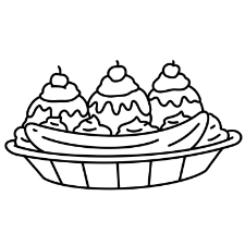 Banana Split Coloring Page