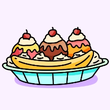 Banana Split Coloring Page
