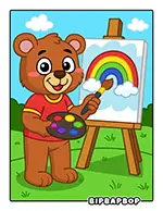 bear artist painting
