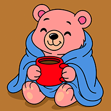 Bear Drinking Hot Choco Printable