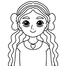 Easy Fairy Coloring Pages Black & White