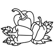 Bell Peppers Coloring Page