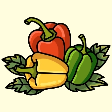 Bell Peppers Coloring Page