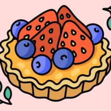 Berry Tart Coloring Page