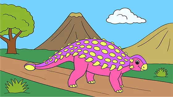 Best Anklosaurus Coloring Sheets Free PDF Download Color Example