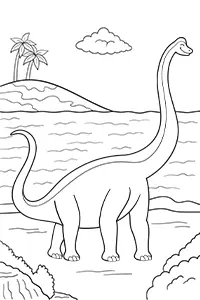 Best Diplodocus Coloring Sheets Free PDF Download Black & White