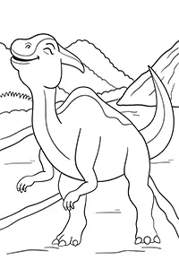 Best Parasaurolophus Coloring Sheets Free PDF Download Black & White