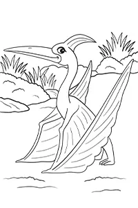 Best Pterodactyl Coloring Sheets Free PDF Download Black & White