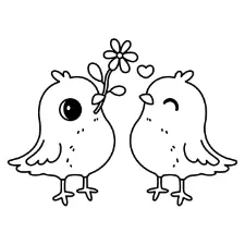 Bird Lovers Coloring Page