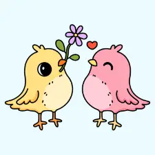 Bird Lovers Coloring Page