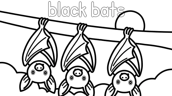 Black Bats Coloring Page