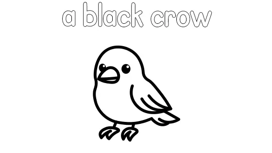 A Black Crow Coloring Page
