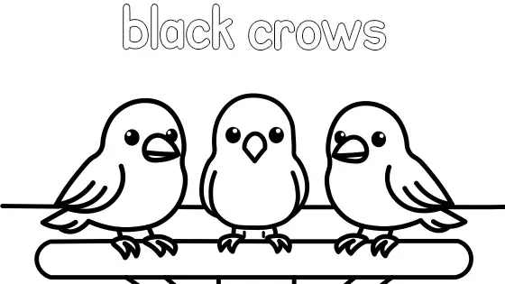 Black Crows Coloring Page