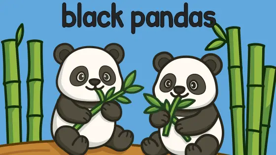 Black Pandas Printable